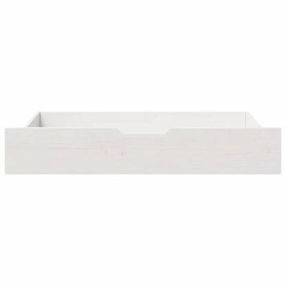 Cassettoni da Letto 2 pz Bianchi 90x55x17cm Legno Massello Pino