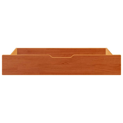 Cassettoni per Letto 2pz Marrone Cera 90x55x16 cm Legno di Pino