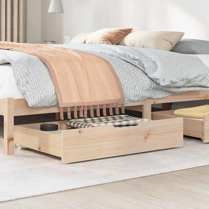 Cassettoni da Letto con Ruote 2 pz 85x55x16 cm in Legno di Pino