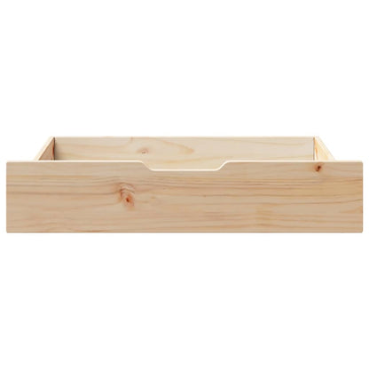 Cassettoni da Letto con Ruote 2 pz 85x55x16 cm in Legno di Pino