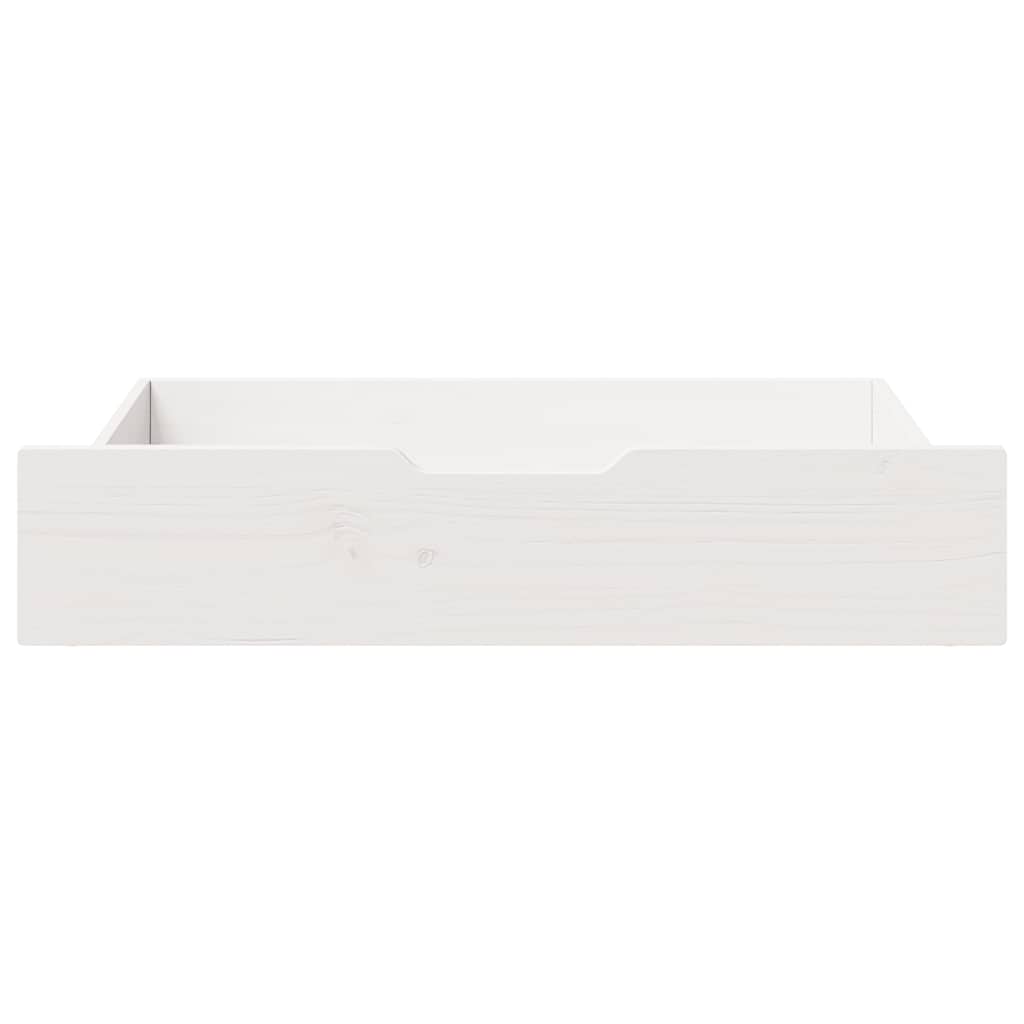 Cassettoni da Letto 2 pz Bianchi 85x55x16 cm in Legno di Pino