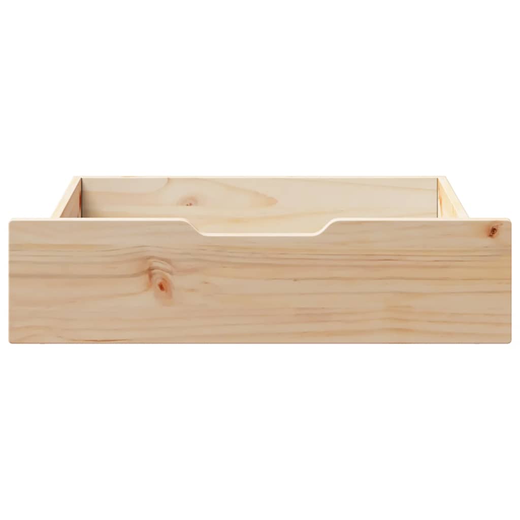 Cassettoni da Letto con Ruote 2 pz 75x55x16 cm in Legno di Pino