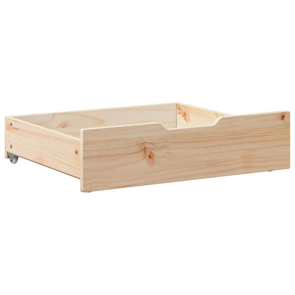 Cassettoni da Letto con Ruote 2 pz 75x55x16 cm in Legno di Pino