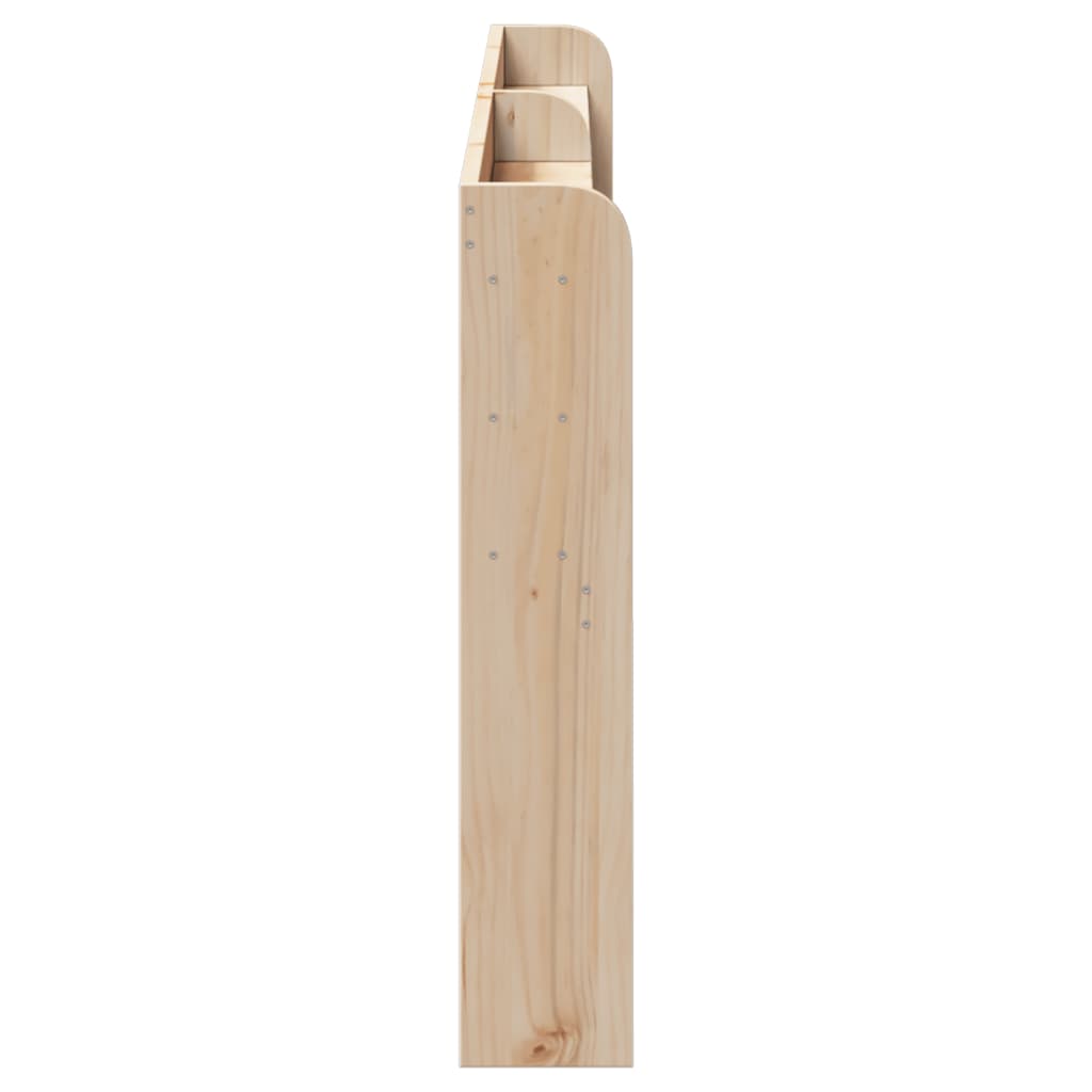 Testiera con Ripiani 200 cm in Legno Massello di Pino