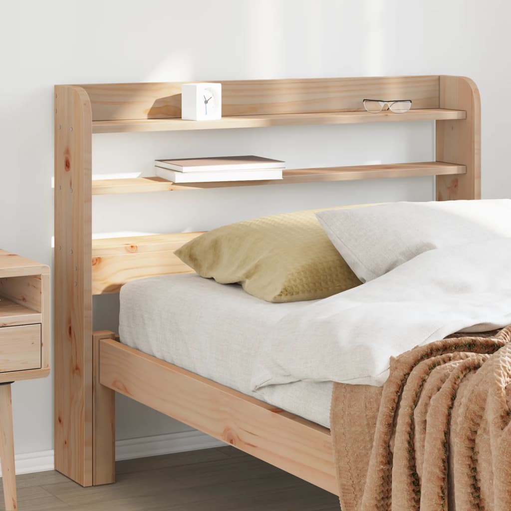 Testiera con Ripiani 100 cm in Legno Massello di Pino