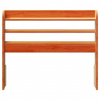 Testiera con Ripiani Marrone Cera 75 cm Legno Massello di Pino