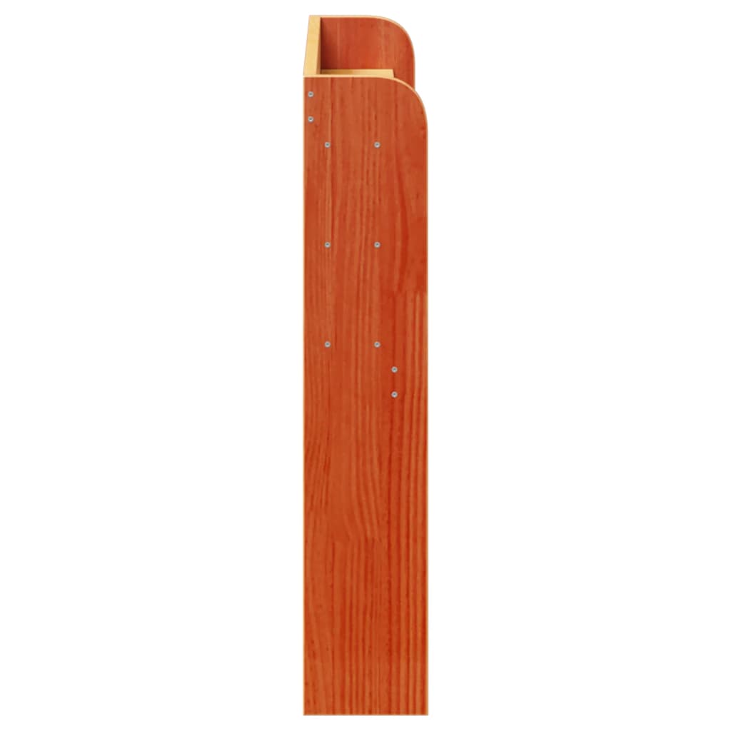 Testiera con Ripiani Marrone Cera 75 cm Legno Massello di Pino