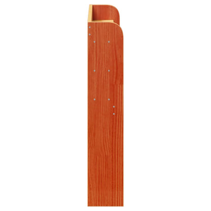 Testiera con Ripiani Marrone Cera 75 cm Legno Massello di Pino