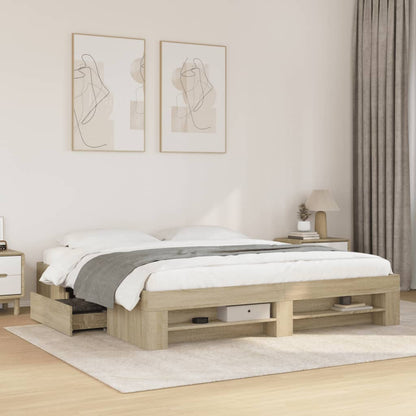 Giroletto senza Materasso Rovere Sonoma 180x200cm in Truciolato