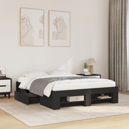 Giroletto Nero 140x190 cm in Legno Multistrato