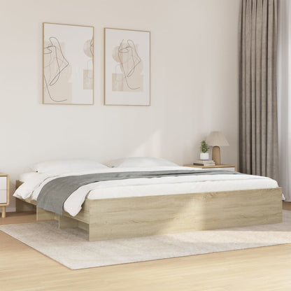 Giroletto senza Materasso Rovere Sonoma 200x200cm in Truciolato