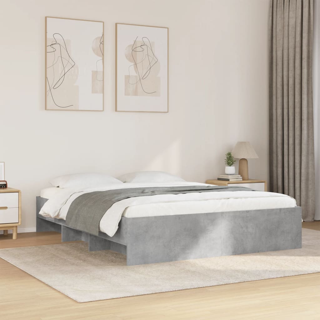 Giroletto senza Materasso Grigio Cemento 160x200cm Truciolato