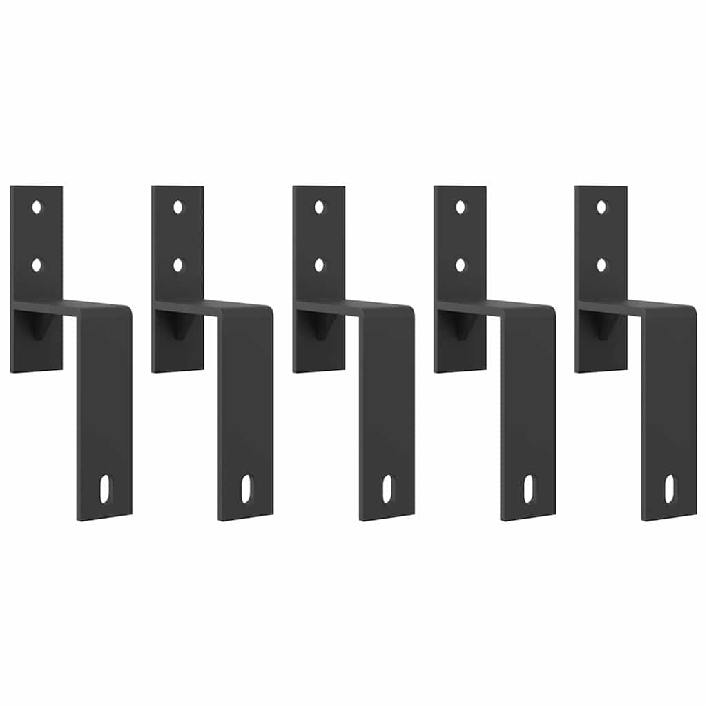 Kit di Binari per Porte Scorrevoli 213,5 cm Acciaio Nero