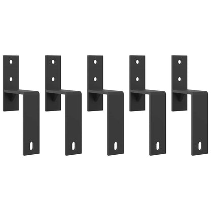 Kit di Binari per Porte Scorrevoli 213,5 cm Acciaio Nero
