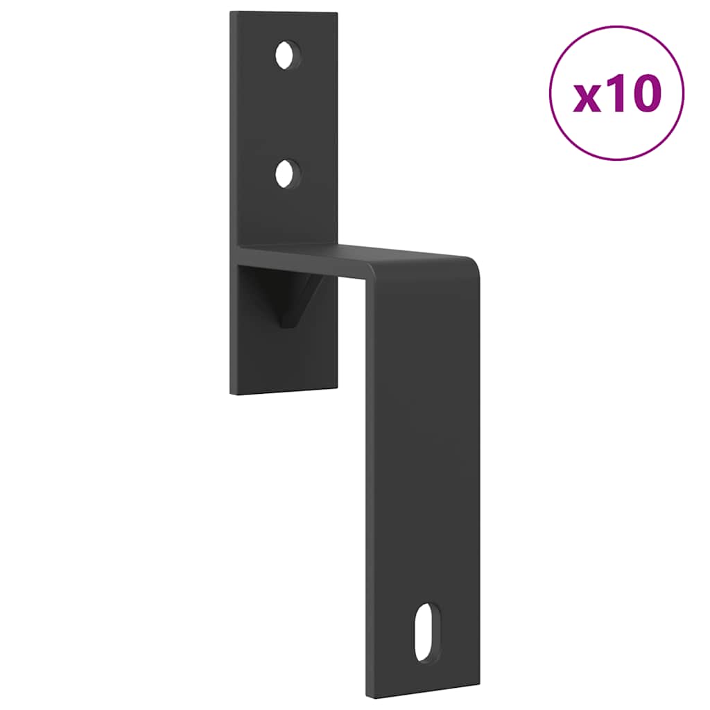 Kit di Binari per Porte Scorrevoli 366 cm Acciaio Nero