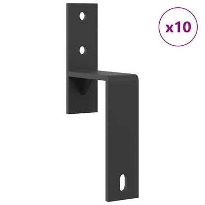 Kit di Binari per Porte Scorrevoli 305 cm Acciaio Nero