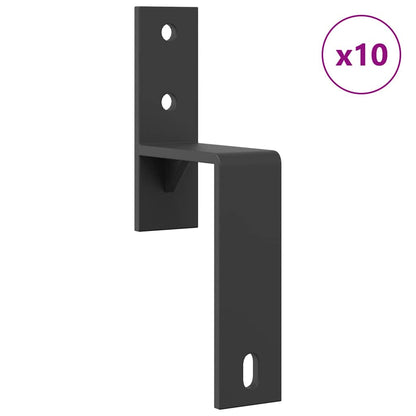 Kit di Binari per Porte Scorrevoli 400 cm Acciaio Nero