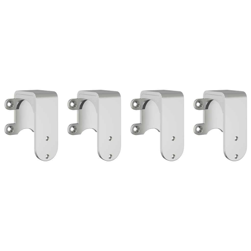 Kit Binari Porta Scorrevole 183 cm Acciaio Inossidabile Argento