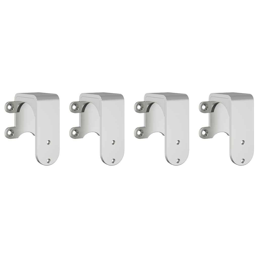 Kit Binari Porta Scorrevole 183 cm Acciaio Inossidabile Argento