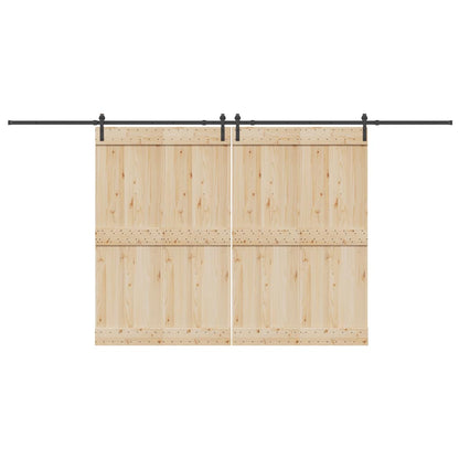 Kit di Binari per Porte Scorrevoli 427 cm Acciaio Nero