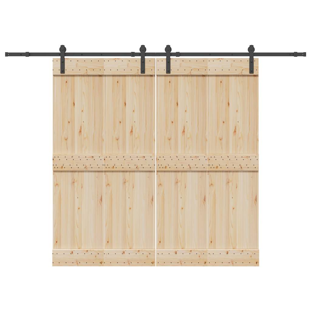Kit di Binari per Porte Scorrevoli 427 cm Acciaio Nero
