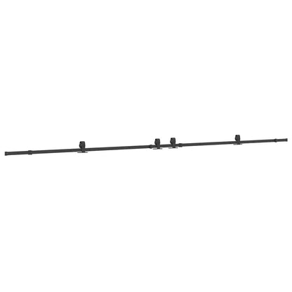 Kit di Binari per Porte Scorrevoli 427 cm Acciaio Nero