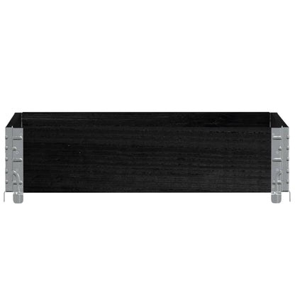 Paretale per Pallet Nero 80x60 cm in Legno Massello di Pino