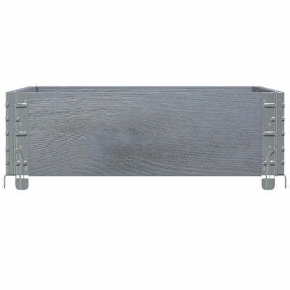 Paretale per Pallet Grigio 80x60 cm in Legno Massello di Pino