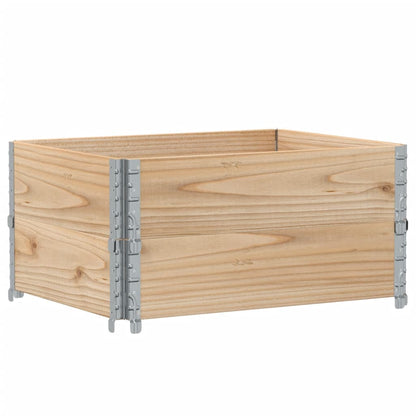 Paretali per Pallet 2 pz 80x60 cm in Legno Massello di Pino