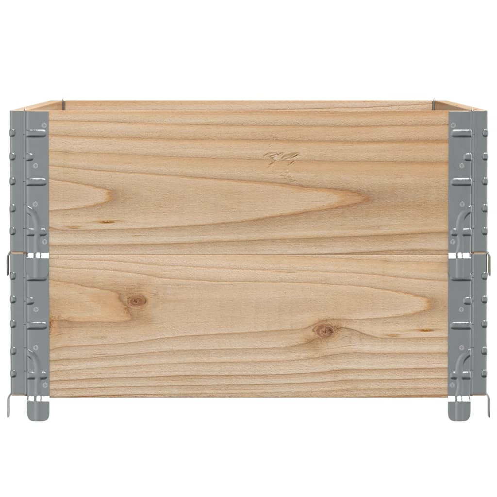 Paretali per Pallet 2 pz 80x60 cm in Legno Massello di Pino