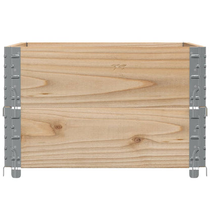 Paretali per Pallet 2 pz 80x60 cm in Legno Massello di Pino