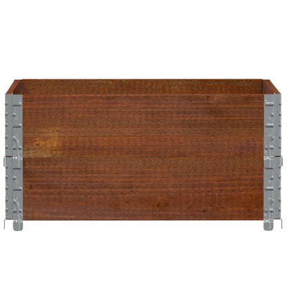 Paretali per Pallet 2pz Marroni 80x60cm Legno Massello di Pino
