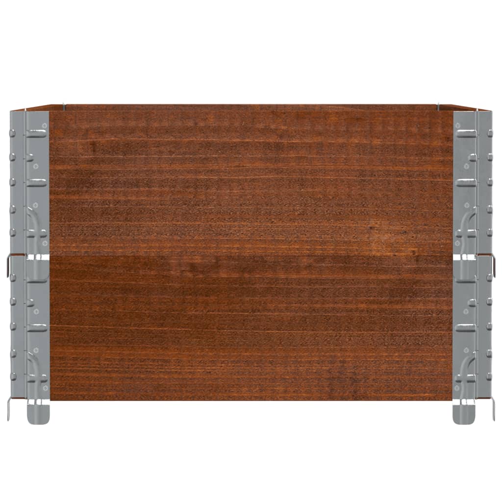 Paretali per Pallet 2pz Marroni 80x60cm Legno Massello di Pino