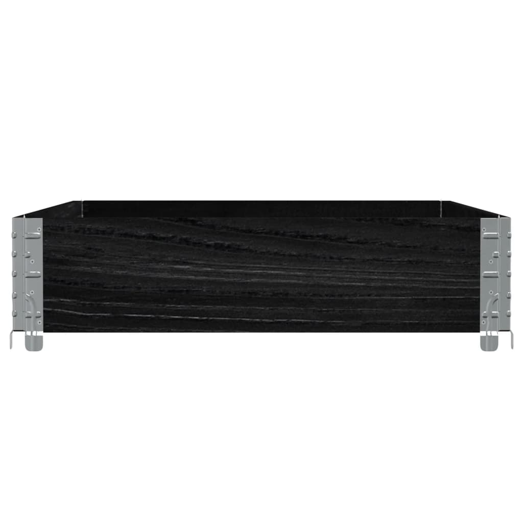 Paretale per Pallet Nero 120x80 cm in Legno Massello di Pino