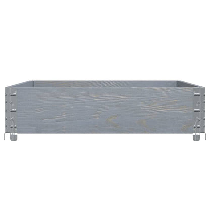 Paretale per Pallet Grigio 120x80 cm in Legno Massello di Pino
