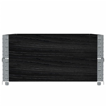 Paretali per Pallet 2 pz Neri 120x80cm Legno Massello di Pino