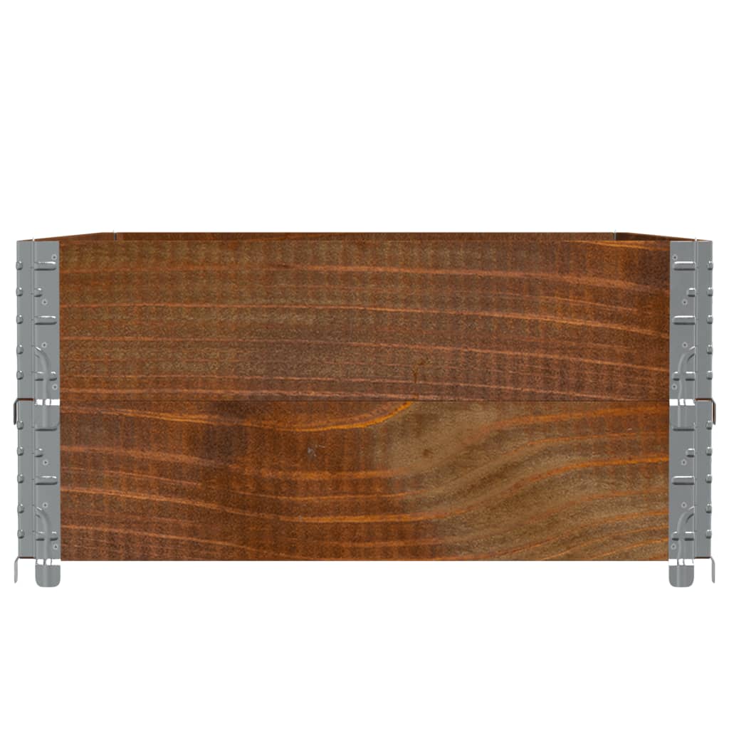 Paretali per Pallet 2pz Marroni 120x80cm Legno Massello di Pino