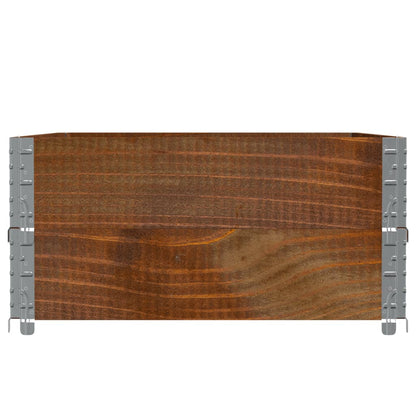 Paretali per Pallet 2pz Marroni 120x80cm Legno Massello di Pino