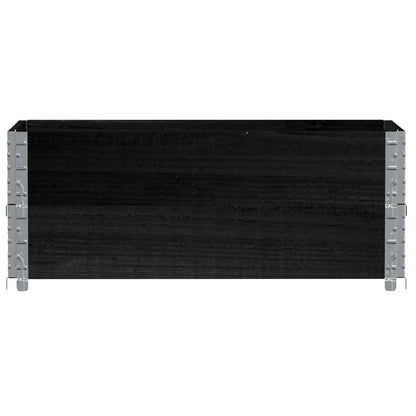 Paretali per Pallet 2 pz Neri 100x50cm Legno Massello di Pino