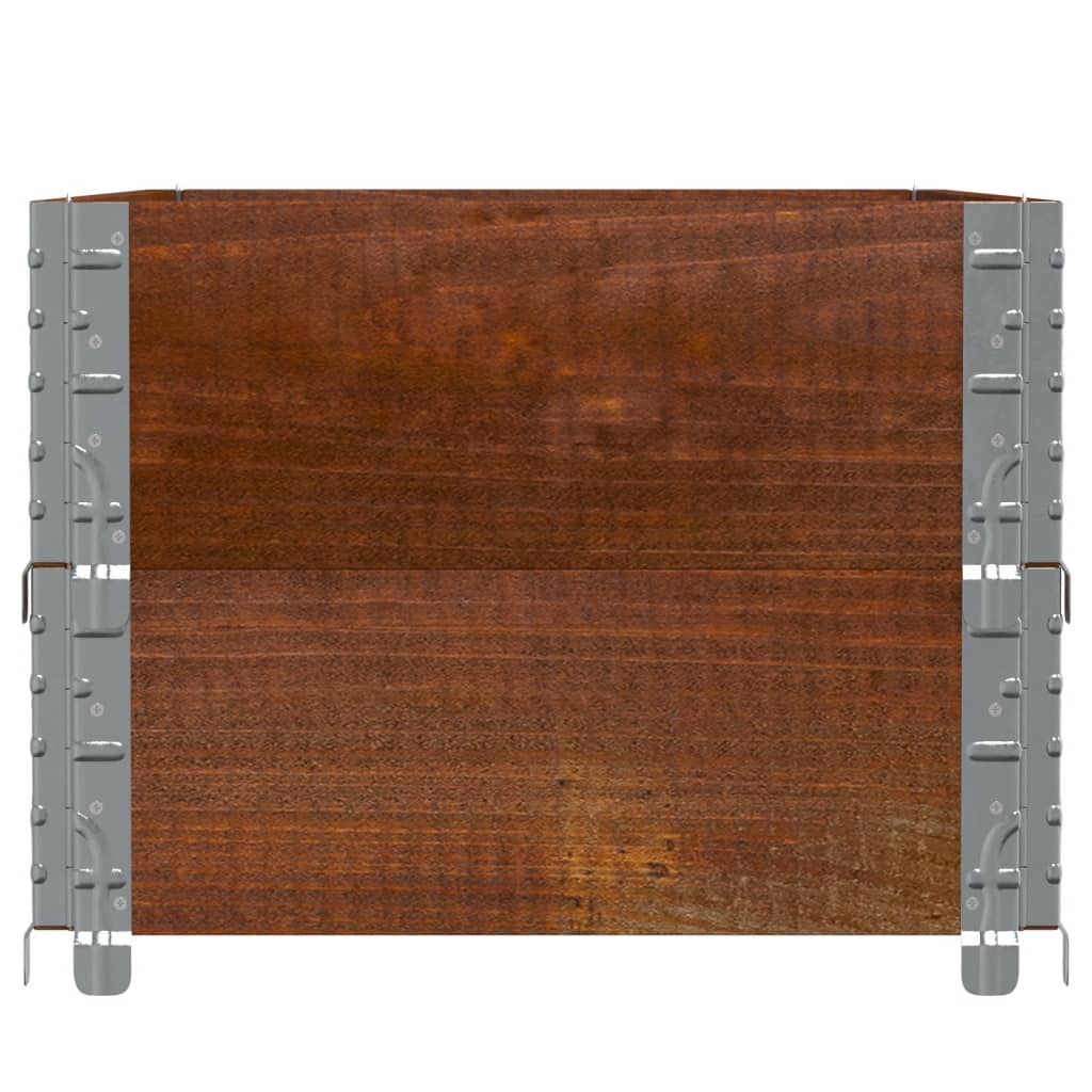 Paretali per Pallet 2pz Marroni 100x50cm Legno Massello di Pino
