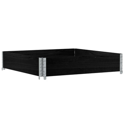 Paretale per Pallet Nero 100x100 cm in Legno Massello di Pino