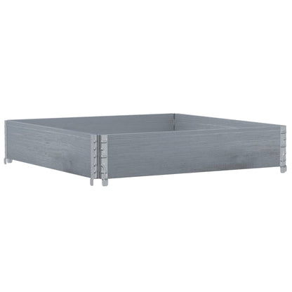 Paretale per Pallet Grigio 100x100 cm in Legno Massello di Pino