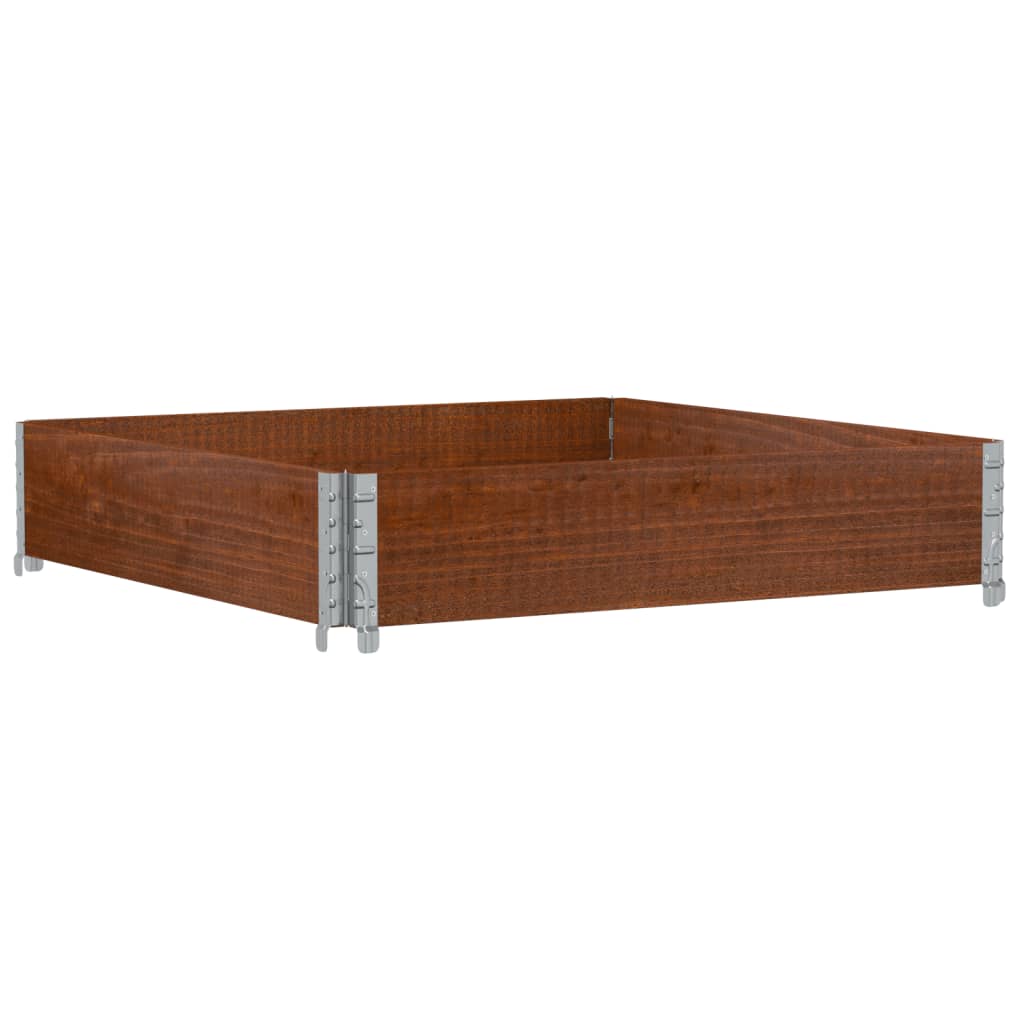 Paretale per Pallet Marrone 100x100cm in Legno Massello di Pino