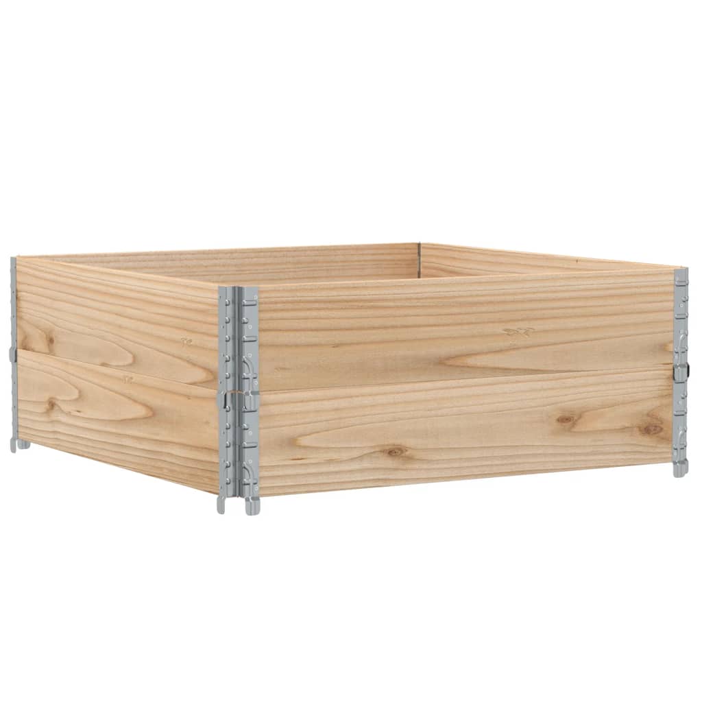 Paretali per Pallet 2 pz 100x100 cm in Legno Massello di Pino