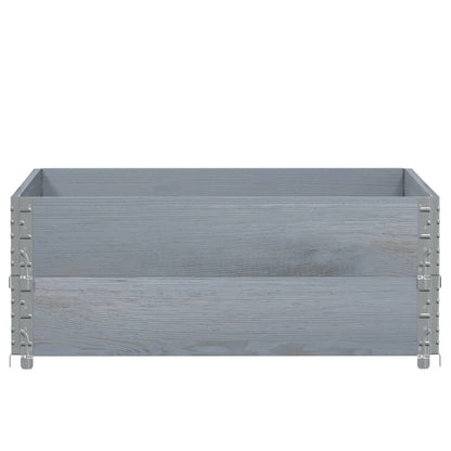 Paretali per Pallet 2pz Grigi 100x100cm Legno Massello di Pino