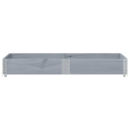 Paretale per Pallet Grigio 150x50 cm in Legno Massello di Pino