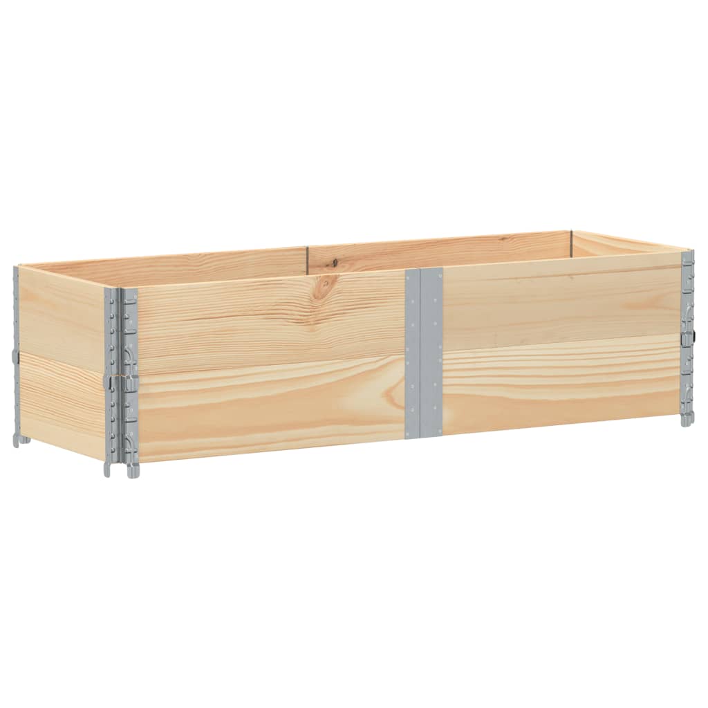 Paretali per Pallet 2 pz 150x50 cm in Legno Massello di Pino