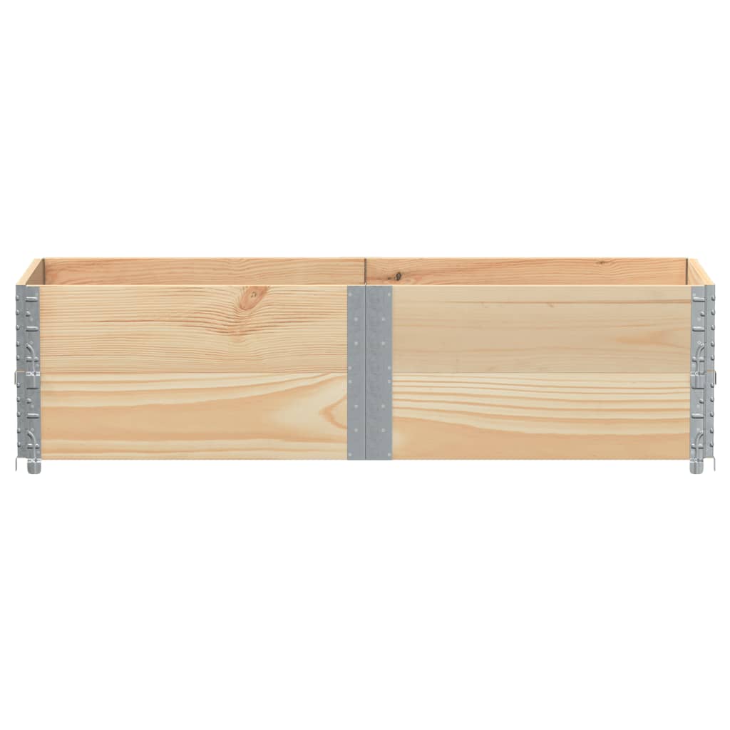 Paretali per Pallet 2 pz 150x50 cm in Legno Massello di Pino
