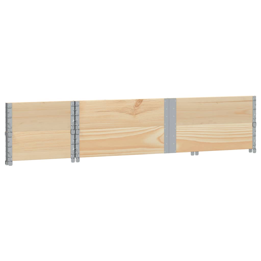 Paretali per Pallet 2 pz 150x50 cm in Legno Massello di Pino