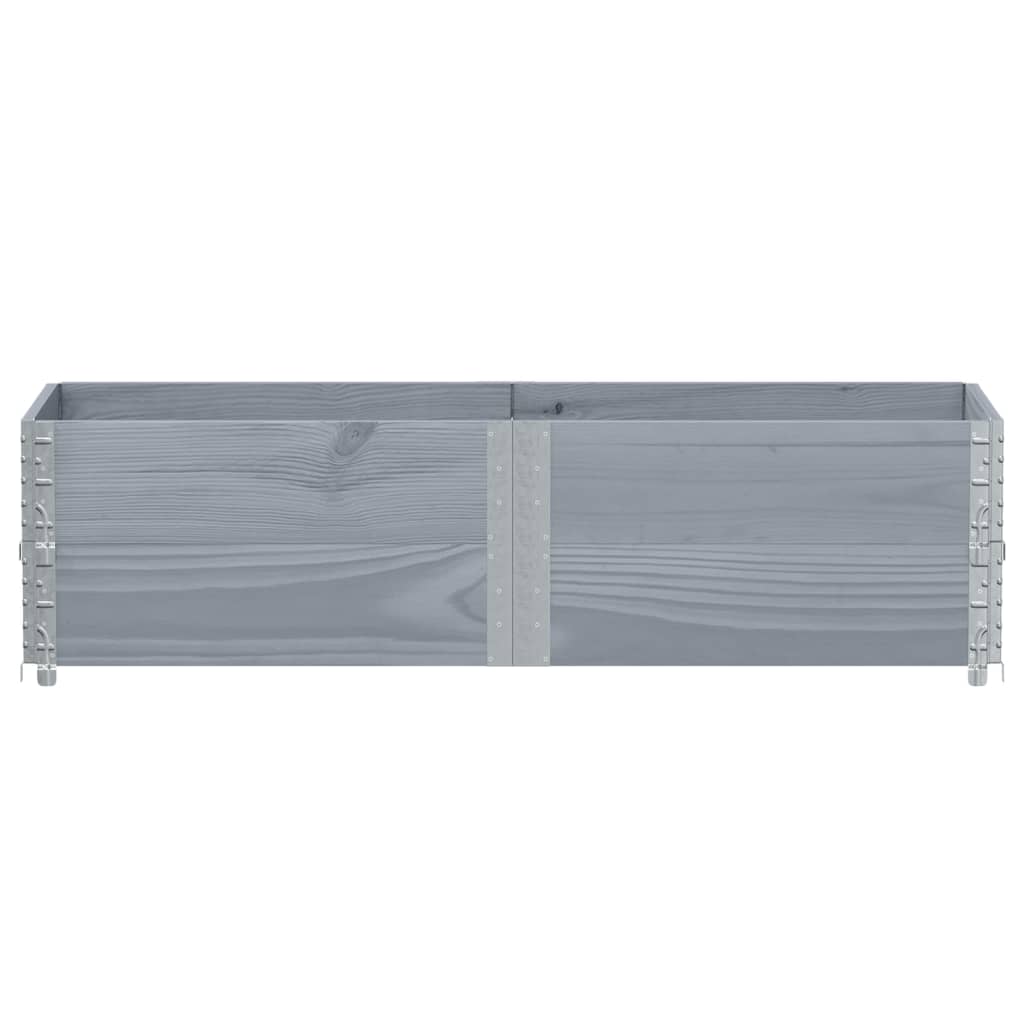 Paretali per Pallet 2pz Grigi 150x50cm Legno Massello di Pino